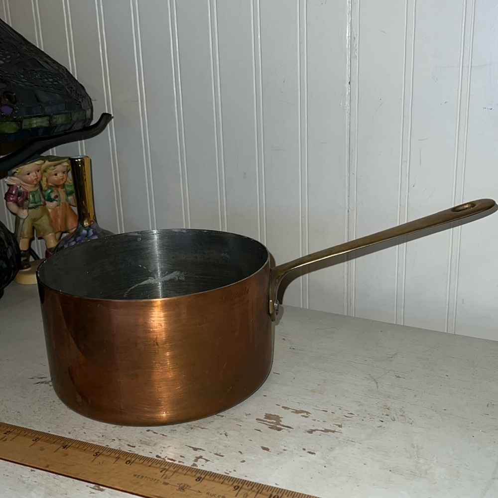 L’etoile Fantuzzi made in Chile copper & brass pot